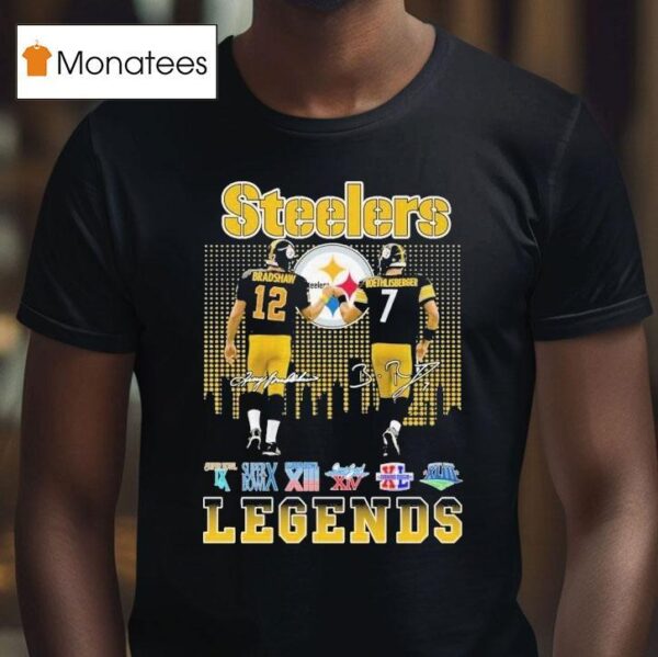 Terry Bradshaw X Ben Roethlisberger Slers Legends Signatures T Shirt