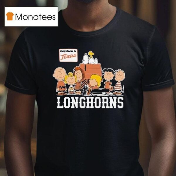 Texas Longhorn X The Peanuts The Gang Happiness Is Texas T Shirt