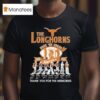 The Texas Longhorns Th Anniversary Season Hook Em Horns Thank You For The Memories Abbey Road Signatures T Shirt