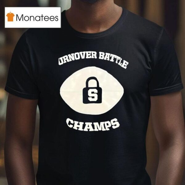 Turnover Battle Champs Football Lock T Shirt