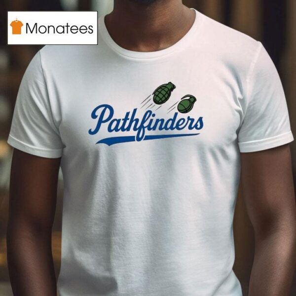 Two Hand Grenades Pathfinders Style Los Angeles Dodgers Logo Parody T Shirt