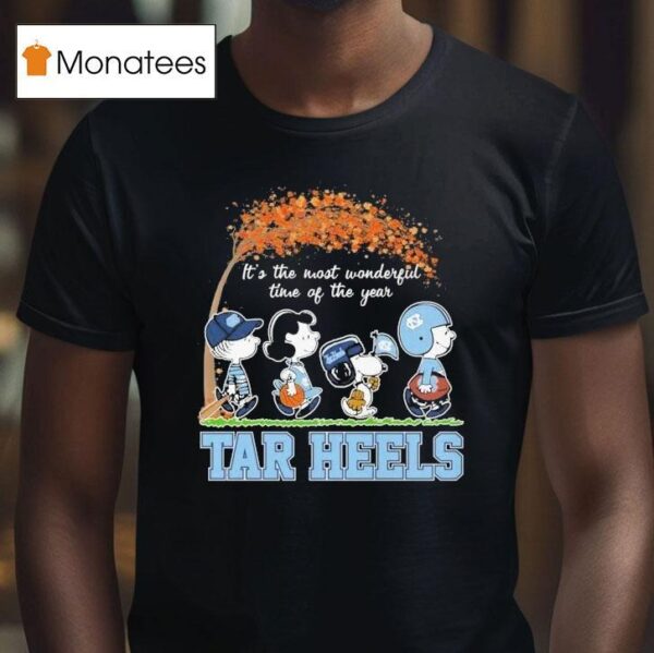 Unc North Carolina Tar Heels Snoopy The Peanuts It S The Most Wonderful Time Of The Year T Shirt