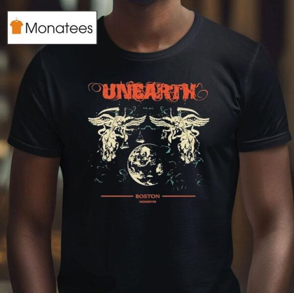 Unearth Boston Spring Tour Dates T Shirt