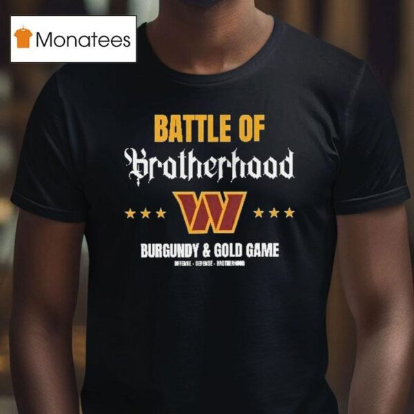 Washington Commanders Battle Of Brotherhood Burgundy Gold Game T Shirt