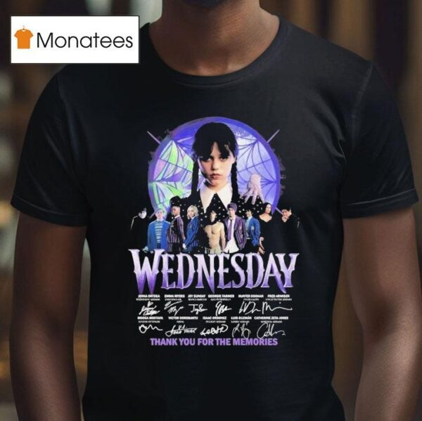 Wednesday Thank You For The Memories Signatures T Shirt