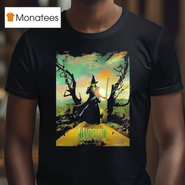 Wicked For Good Movie Featuring Cynthia Erivo As Elphaba On November Dark Fantasy Witch T Shirt