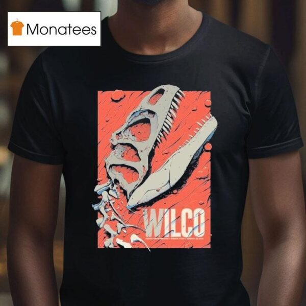 Wilco Ogden Utah At Ogden Amphitheater On August The T Rex Bones T Shirt