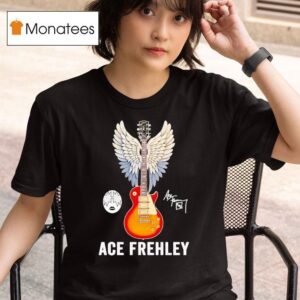 Ace Frehley Spaceman Guitar Rest In Peace Signature T Shirt