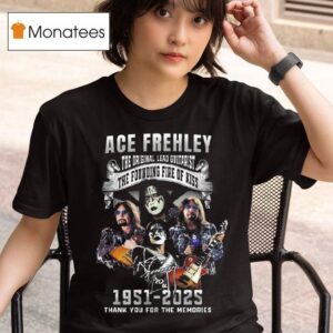 Ace Frehley The Founding Fire Of Kiss Thank You For The Memories Signature T Shirt