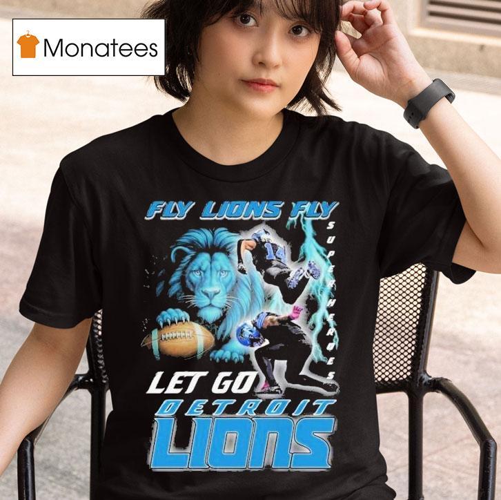 Amon Ra St Brown And Jahmyr Gibbs Fly Lions Fly Super Heroes Let Go Detroit Lions T Shirt