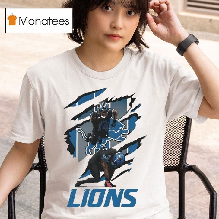 Amon Ra St Brown Flash Detroit Lions Heroes Signature T Shirt