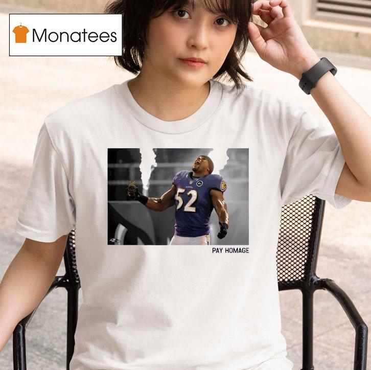 Baltimore Ravens Ray Lewis Homage Ash T Shirt