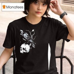 Black Crow F Caw F Black Bird Skull Adult Humor T Shirt