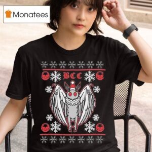 Blackcraft Cult Spooky Mothman Holiday Ugly Christmas T Shirt