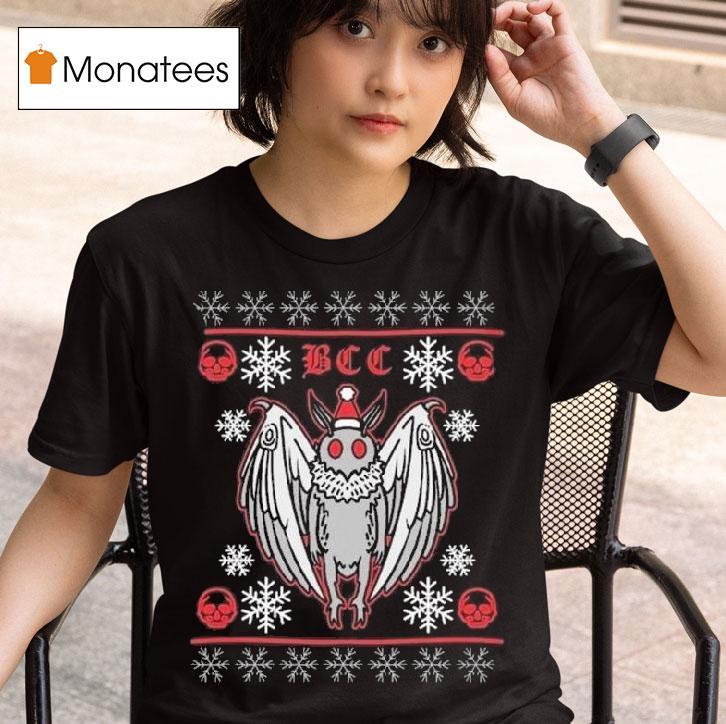 Blackcraft Cult Spooky Mothman Holiday Ugly Christmas T Shirt