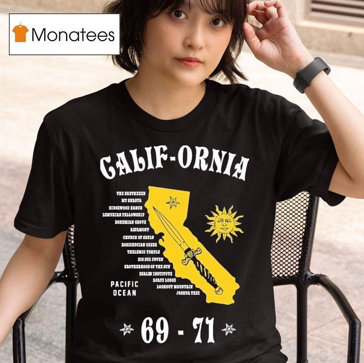 California Pacific Ocean West Coast Occult Knife T Shirt