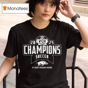 Cardinal Arkansas Razorbacks Sec Women S Soccer Regular Season Champions Locker Room T Shirt