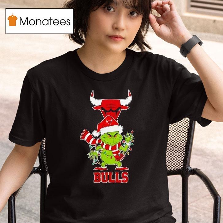 Chicago Bulls X Grinch Santa Nba Christmas T Shirt