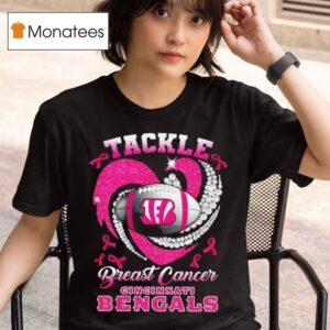 Cincinnati Bengals Breast Cancer Awareness Tackle Hear T Shirt