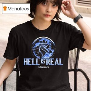 Cincinnati Hell Is Real Kombat Ice Blue T Shirt