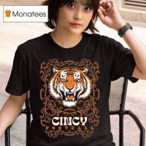 Cincy Football Tiger Pinstripe T Shirt