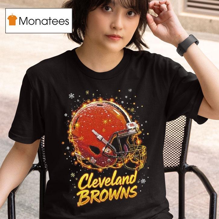 Cleveland Browns Nfl Halftone Christmas Helmet Series T Shirt