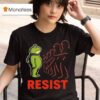 Courage Vs Power Protest Portland Frog Resist Retro T Shirt