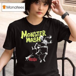 Emily The Strange Green Monster Mash Skeleton T Shirt