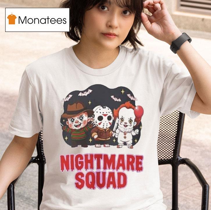 Freddy Krueger Jason Voorhees And Pennywise Nightmare Squad Halloween T Shirt