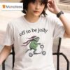 Frog Santa Scooter Off To Be Jolly Christmas T Shirt