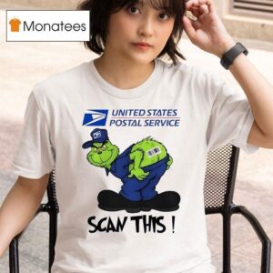Grinch United States Postal Service Scan This Christmas T Shirt