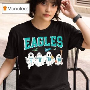 Halloween Ghosts Players Philadelphia Eagles Hurts Brown Barkley Carter Name T Shirt