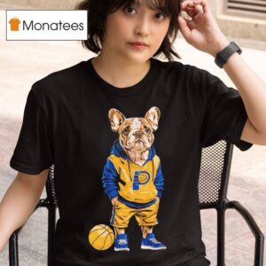 Indiana Pacers X French Bulldog Hoop Dogs T Shirt