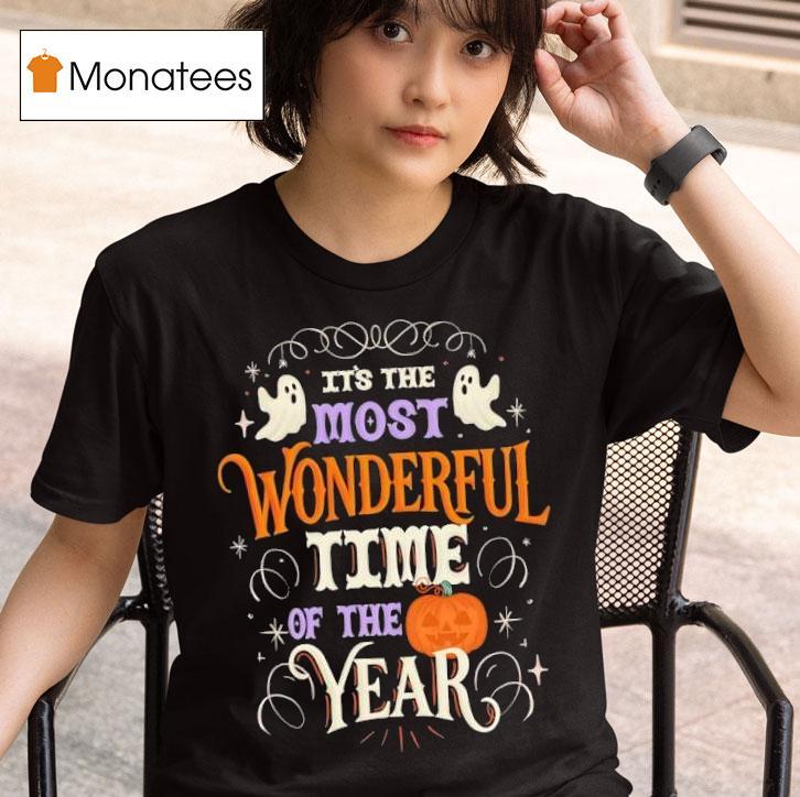 It S The Most Wonderful Time Of The Year Halloween Ghosts Pumpkin T Shirt