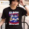 Jaxson Dart And Cam Skattebo Flash And Smash New York Giants Football Cartoon T Shirt