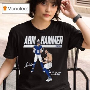 Jaxson Dart Cam Skattebo Arm Hammer Signatures T Shirt