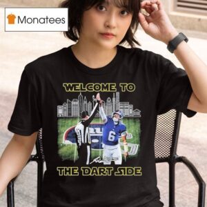 Jaxson Dart New York Giants Welcome To The Dart Side Star Wars T Shirt