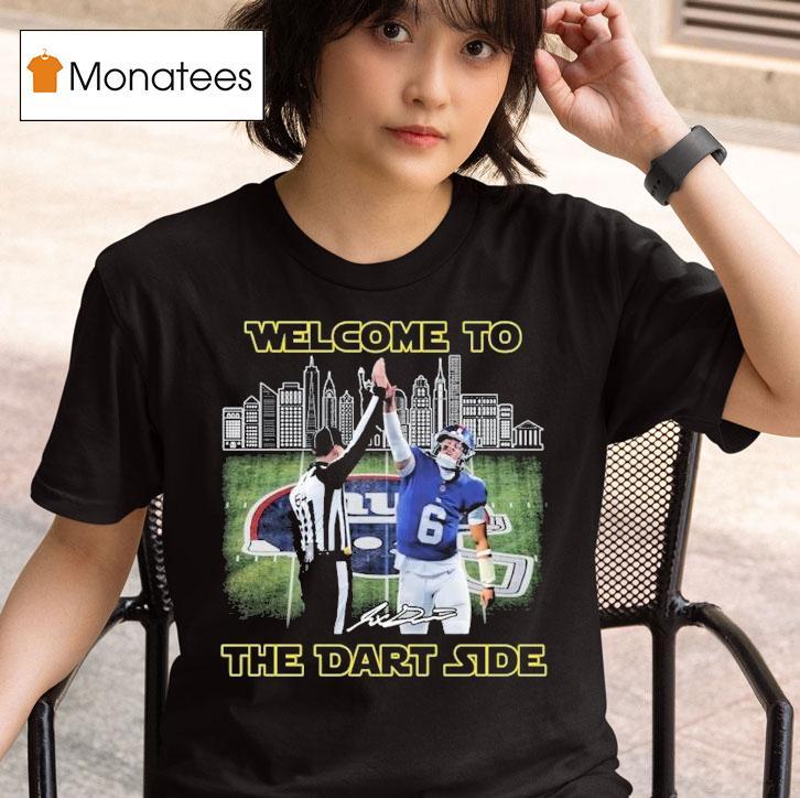 Jaxson Dart New York Giants Welcome To The Dart Side Star Wars T Shirt