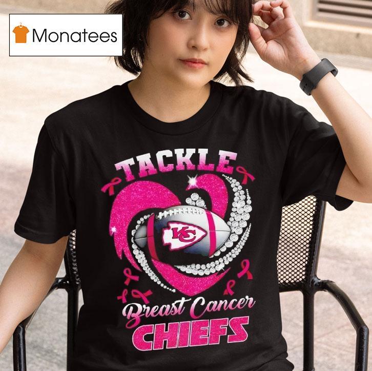 Kansas City Chiefs Breast Cancer Awareness Tackle Hear T Shirt