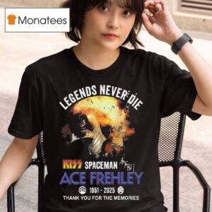 Kiss Ace Frehley Spaceman Legends Never Die Thank You For The Memories Signature T Shirt