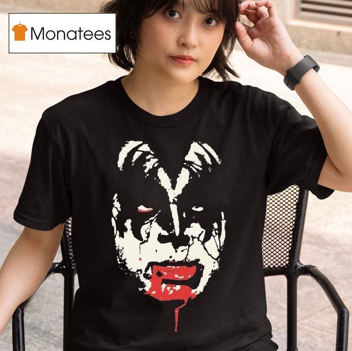 Kiss The Demon Blood Face T Shirt