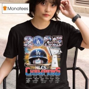 Los Angeles Dodgers Nl Champions Helmets Signatures T Shirt