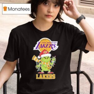 Los Angeles Lakers Christmas Grinch Santa Holiday T Shirt