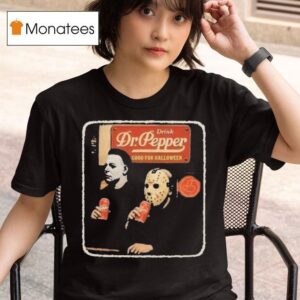 Michael Myers And Jason Voorhees Dr Pepper Drink Scary Movie Halloween T Shirt