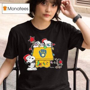 Milwaukee Brewers Snoopy Christmas Holiday T Shirt