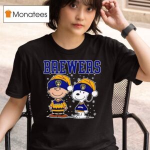 Milwaukee Brewers Snoopy Christmas T Shirt