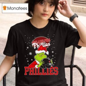 Mlb Philadelphia Phillies Christmas Grinch Helmets Baseball Logo T Shirt