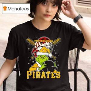 Mlb Pittsburgh Pirates Christmas Grinch Helmets Baseball Logo T Shirt