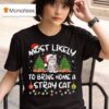 Most Likely To Bring Home A Stray Cat Matching Christmas T Shirt
