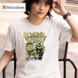 Municipal Waste Tour Starland Ballroom Speed Metal Drunk Caricature T Shirt